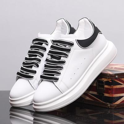 McQueen's New Spring Heightening Casual Shoes Leather Couple Board Shoes 212
