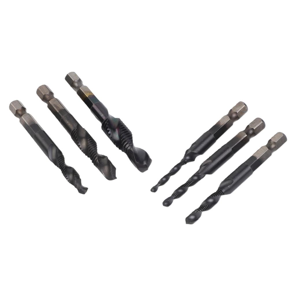 Wood Drilling Tools Composite Tap Set 6 Piece Set Enhanced Functionality Integrated Storage Box For Woodworking 4*0.7