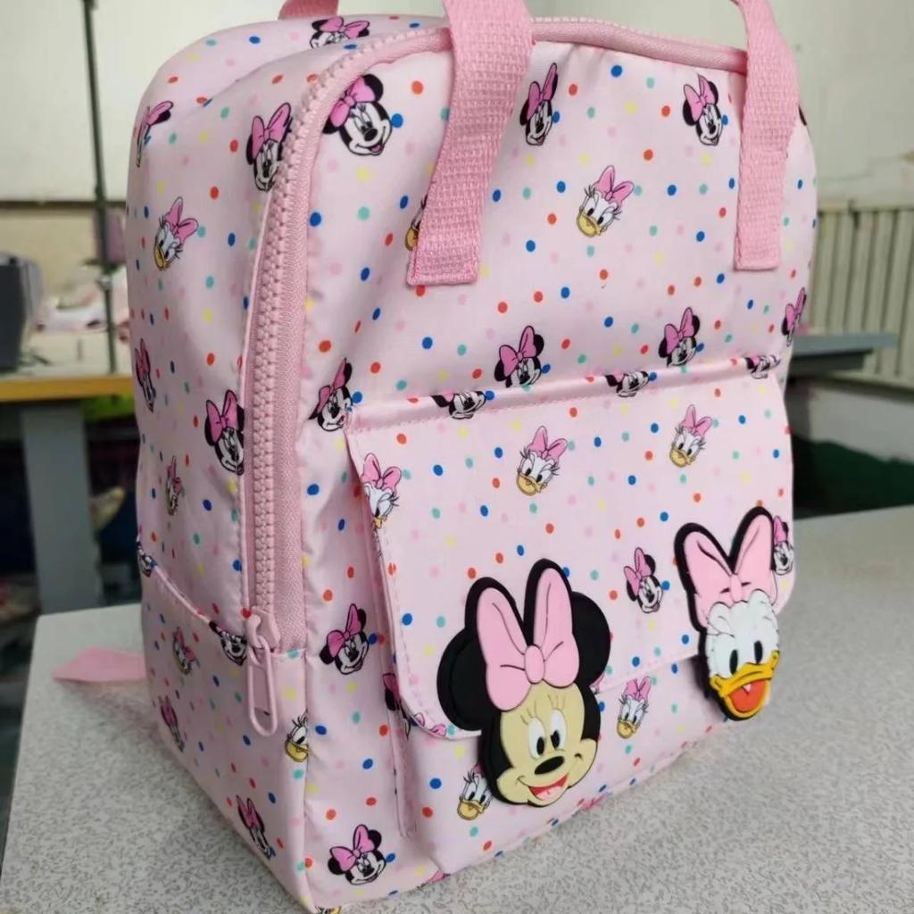 Disney Cartoon Minnie Kids Backpack Mini Plush Schoolbag Girls and Boys Cute Lady Shoulder Bag Gift