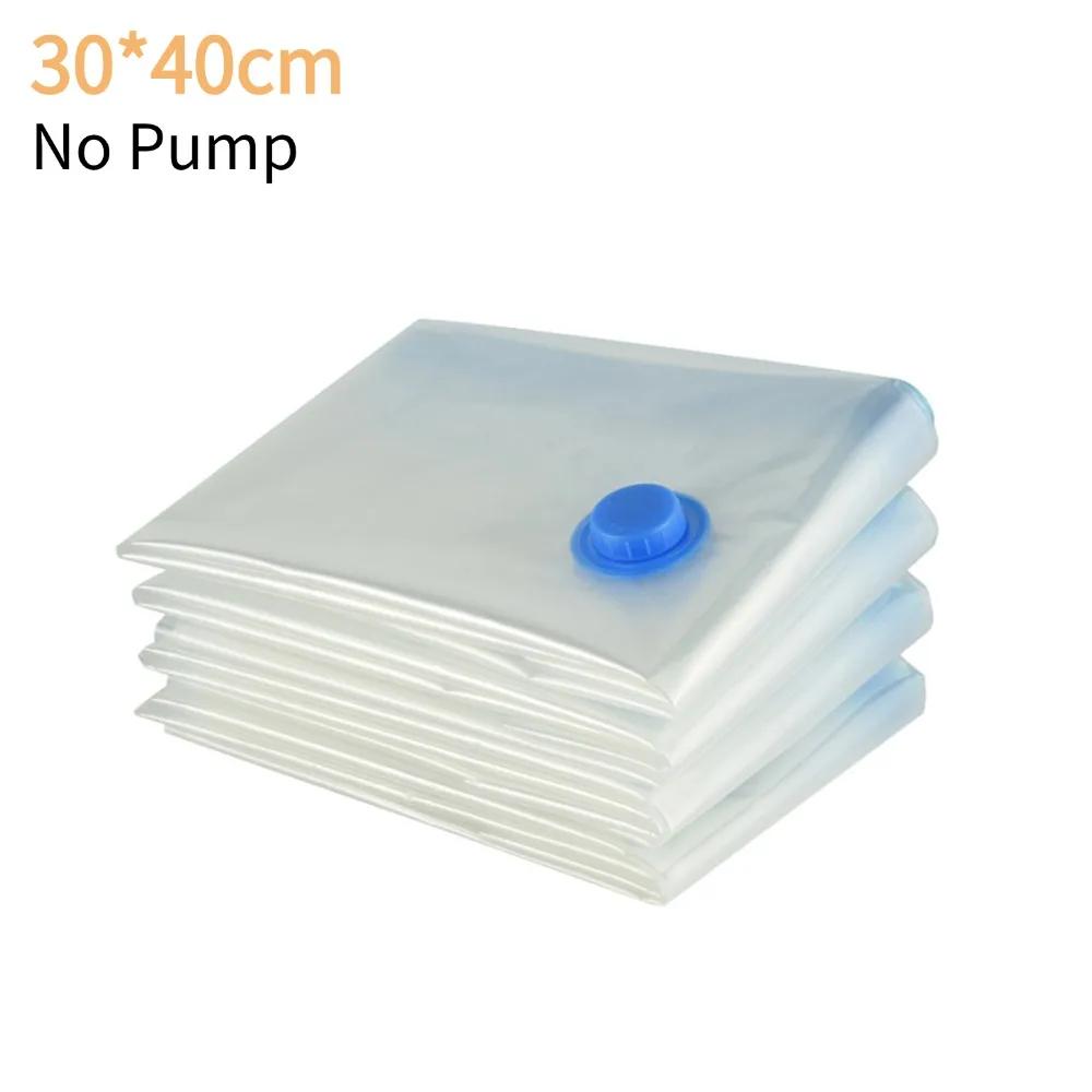 6Pcs Vacuum Storage Bags with Pump Transparent Folding Compressed Space Saving Vacuum Bag for Clothes Large Travel Container