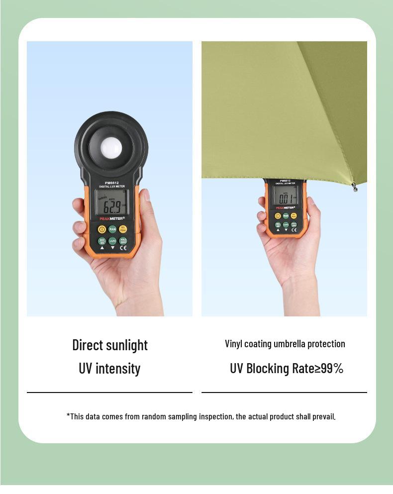 Windproof Black Glue Automatic 10-Rib Folding Umbrella - Sun Protection & Sunshade