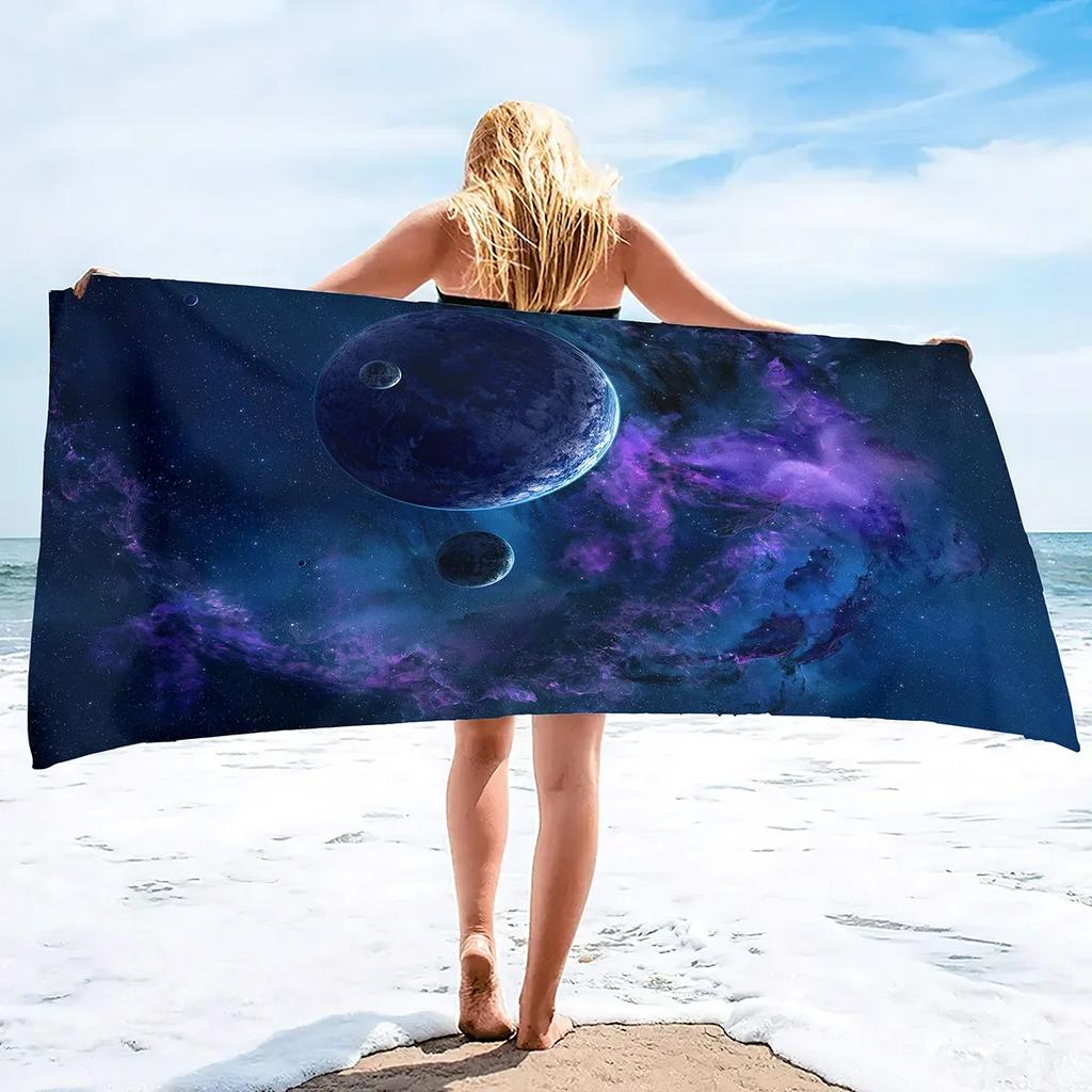 Weltraum Strandtuch für KinderMikrofaser Pooltuch Saugfähig Schnelltrocknend Strandtuch Sandfreies Handtuch für Bad Sport Reisen