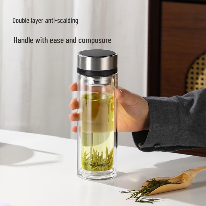 Fuguang Double-Layer Borosilicate Tea Infuser Bottle