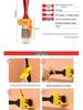 Color Separation Brush for Walls & Ceilings, Wooden Handle, No-Shed Design
