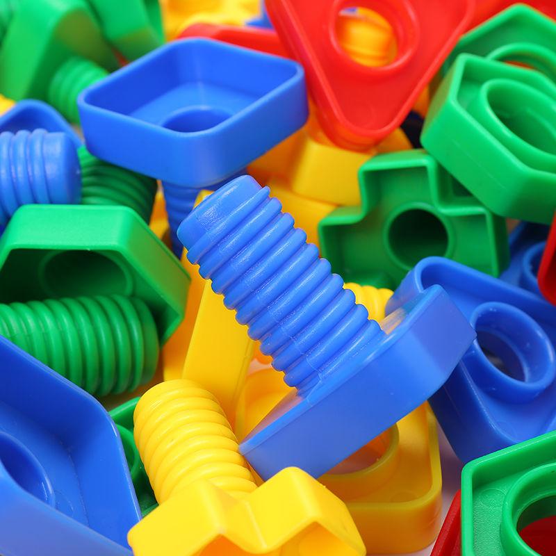 Plastic Nuts And Bolts For Kids Screw Building Blocks Fine Motor Skills Montessori Educational Toys Bloc De Construction