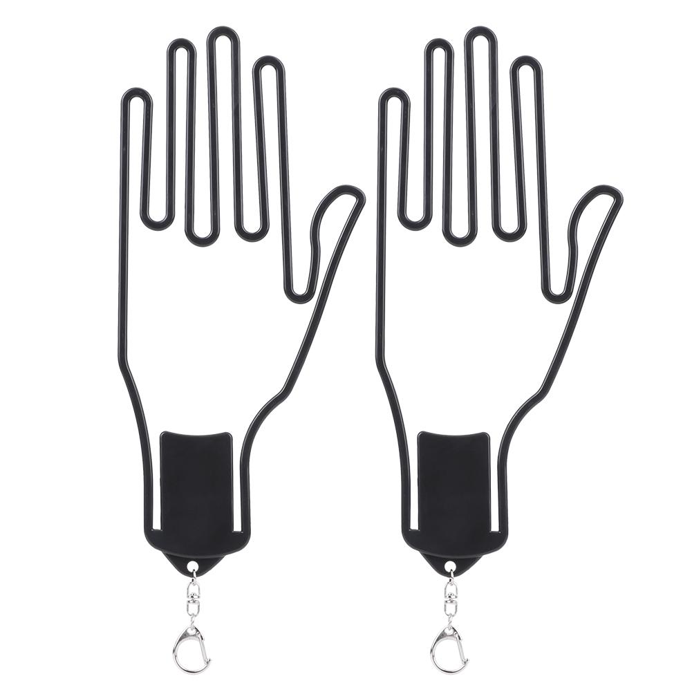 2Pcs Golf Glove Plastic Support Stretcher Bracket Rack Hanger Tool Accessory Supply Black