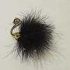 Fashionable New White Feather Plush Pearl Crystal Animal Brooch Creative Brooch Alloy Bird Badge