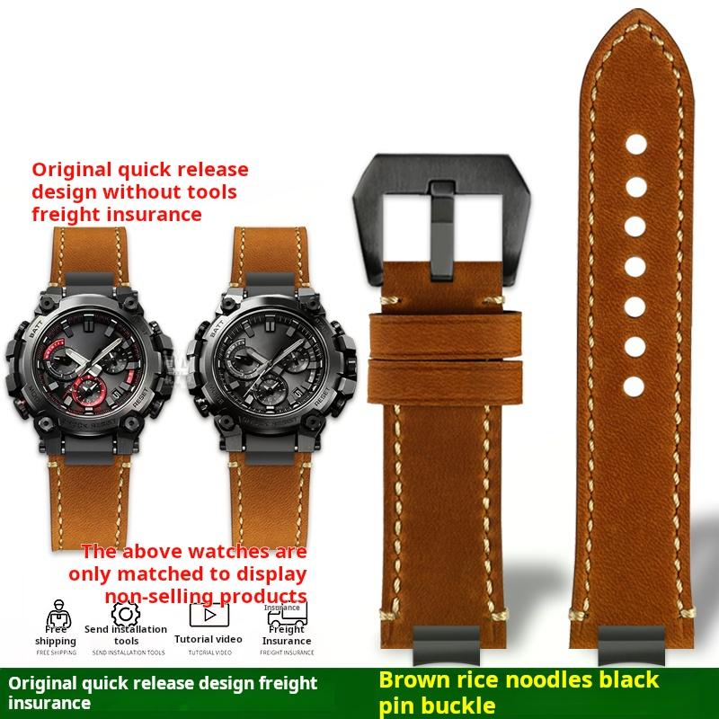 Mtg B3000 New style metal Adapter For Casio Mtg-b3000b/bd Men Watchband Quick Release Retro Genuine Leather Watch Strap bracelet