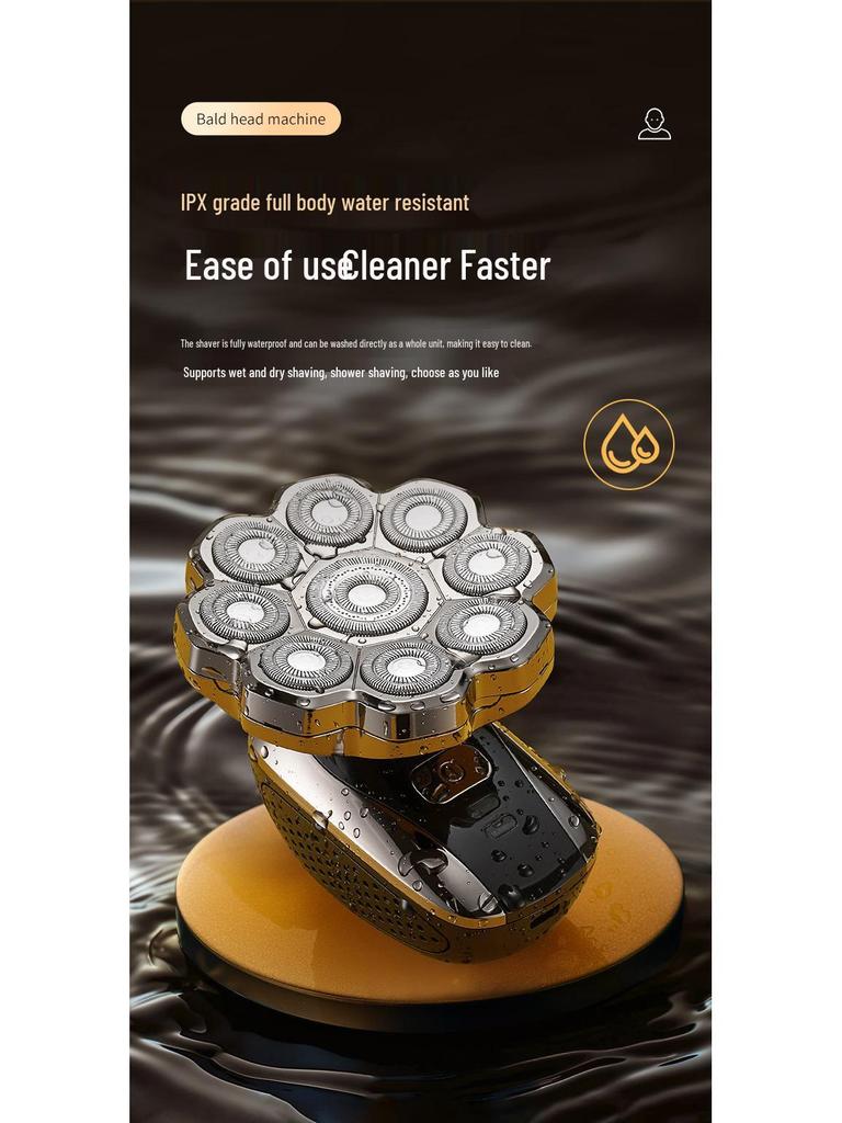 Rechargeable Hair Clipper with Magnetic Blade, Self-Help Balder, Washable Design