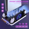New 5-in-1 Vertical Stand for PS5 Pro/Slim/PS5, Includes PS5 Controller Charging Stand and Multi-Function Cooling Fan (Gray)