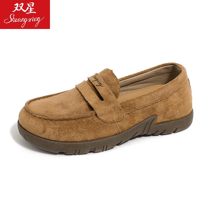 28120 Retro Shoes Women's 2026 Autumn New Soft-soled Casual Shoes Versatile Doudou Shoes