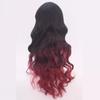 Long Curly Hair Gradual Change Wig Hairstyle Wig Multi-Color Color, Hair Women Medium And Long Headgear