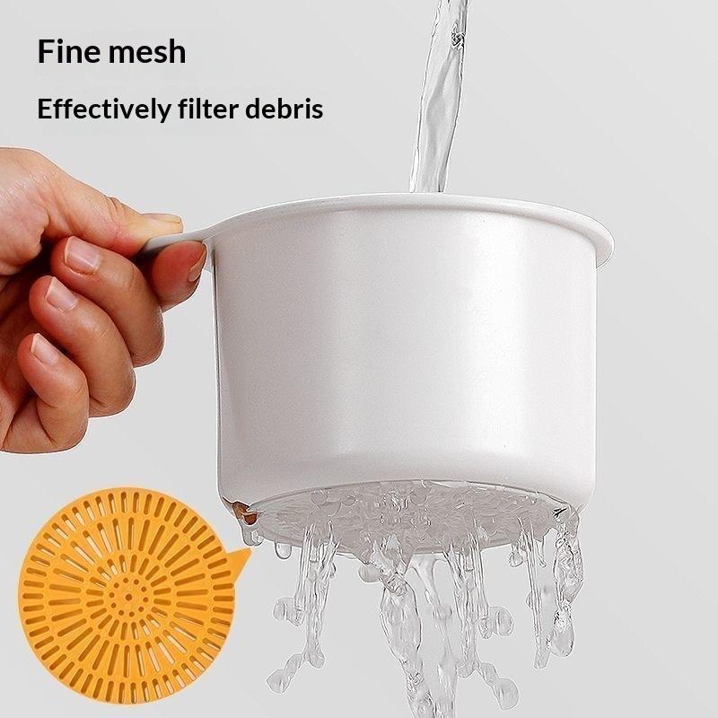1Pcs Hangable Sink Drain Basket Press Pour Filter Design Non-slip Kitchen Colander for Home Kitchen Food Scrap Disposal
