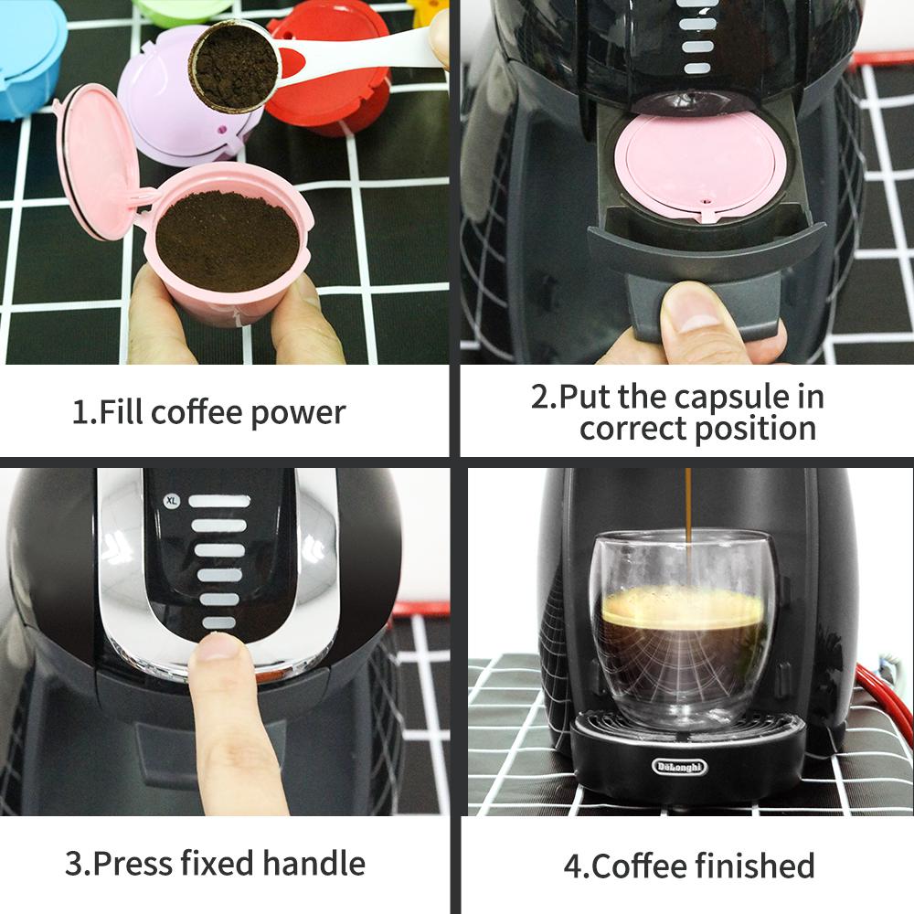 Reusable Coffee Capsule Refillable Coffee Capsules Plastic Coffee Capsule Pods Replacement for Gusto