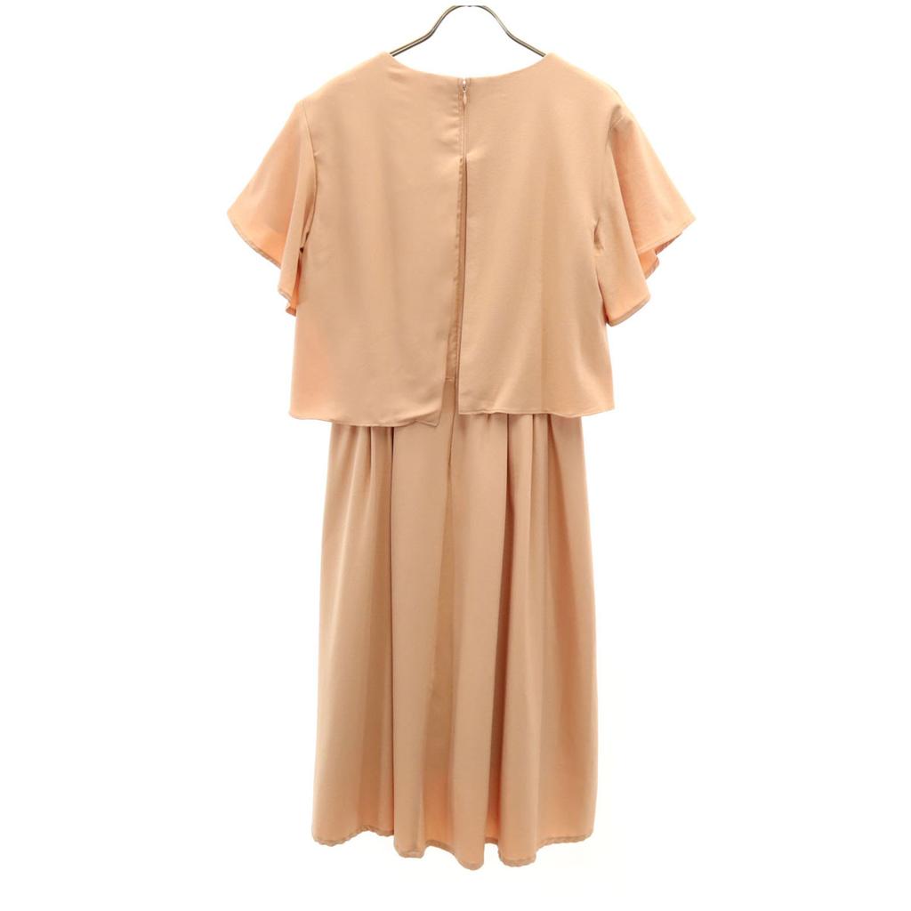 Nano Universe French Sleeve Flared Sleeve One Piece F Pink Women Used