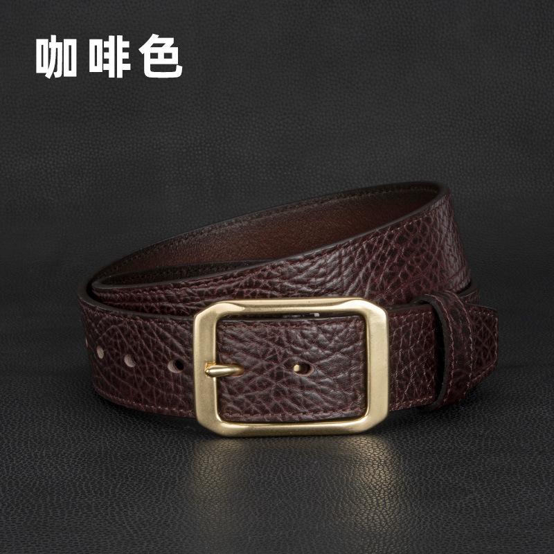 

Ремень из натуральной кожи первого слоя в стиле ретро для мужчин, деловой стиль, джинсы с пряжкой, модный мужской ремень 120cm (without buckle)
