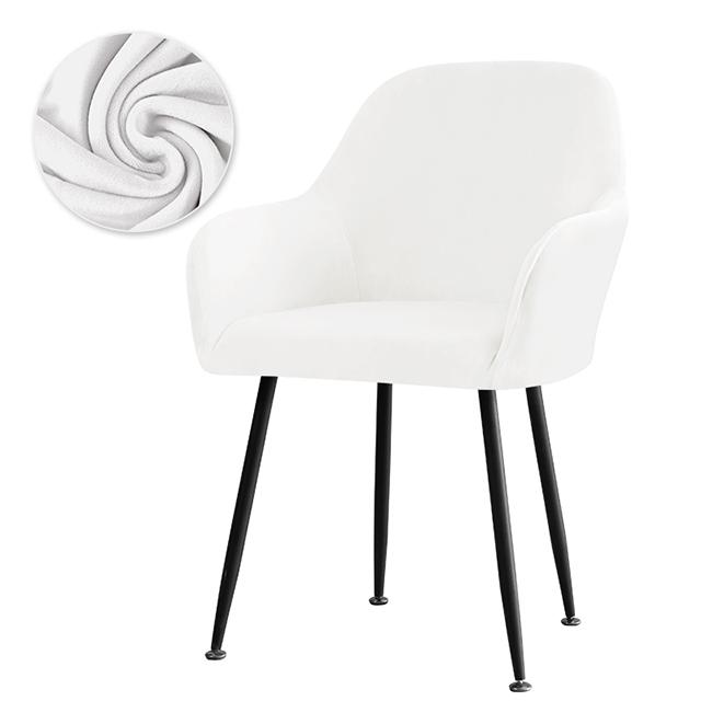 Capa elástica para poltrona de veludo, capa elástica para cadeira de escritório e jantar, tecido lavável, capas de assento para decoração de casa