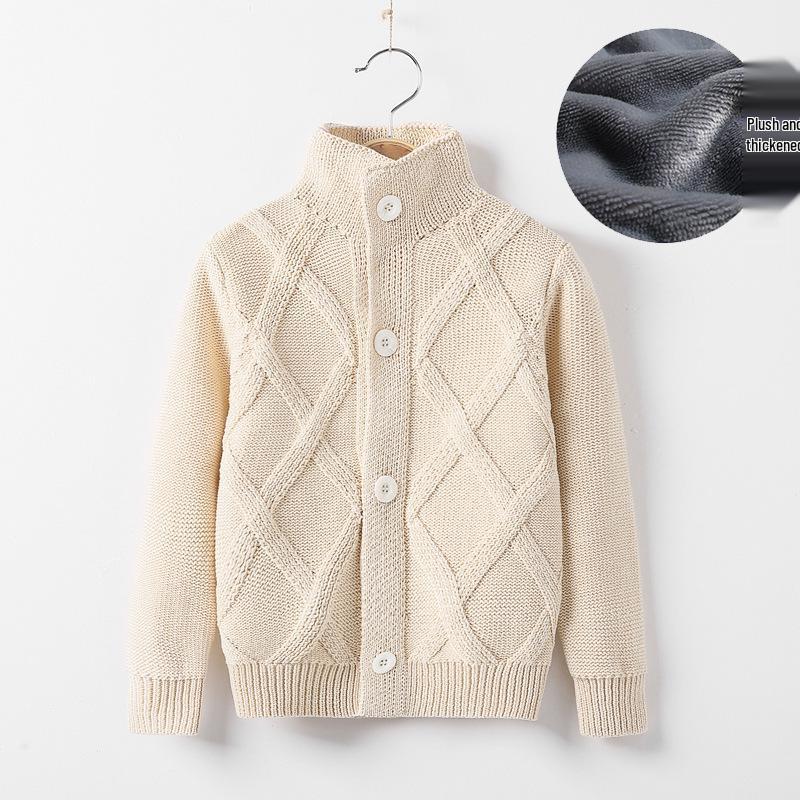 Dziecięcy dzianinowy sweter rozpinany z golfem - Ciepły i przytulny na jesień/zimę (Wiek 2-11)