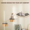 Cat Wall Hiding House Hammock Climbing Shelves Moon Perches Bed Ladder Solid Wood Steps For Activity Indoor Cats Wall Furniture