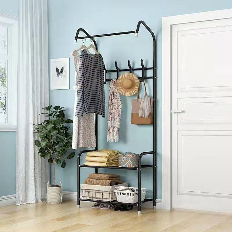 Elegant Multifunctional Coat Rack with Wheels - Japanese and Korean Style