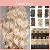 Extensões de Cabelo Sintético Longo Ondulado Elegante para Mulheres 45cm Para Looks Modernos
