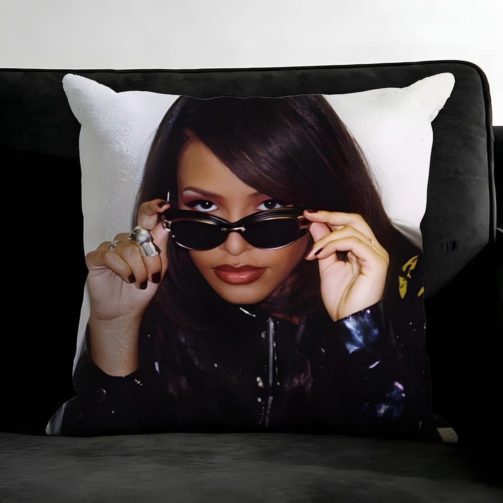 A-Aaliyah Singer Cushion Cover Pillowcase Ultra Soft Skin Friendly Fabric Cloud Like Comfort & Concealed Zipper