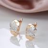 1 Paar Luxus Vintage Hohle Rose Blume Ohrringe für Frauen Golden & Silber Zwei Farben Täglich Mode Party Schmuck Valentinstag Geschenke