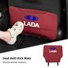 AHTFPU1 Car Leather Half-Cover Seat Anti-Kick Mats Pad Storage Pouch For Lada Vesta Niva Samara Kalina Largus Priora Xray Granta