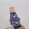 Genuine Umbrella Works Folding Umbrella with Organza Six Easy Opening Lace, Navy, Ribs, Lightweight,