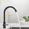 1 Pcs Plastic Steel Kitchen  Water Purifier Single Lever Hole Tap Cold Washbasin Bathroom Basin Swivel Water Faucet