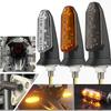2pcs Motorcycle LED Turn Signal Lights 8mm Mini Amber Flashing Light Blinker Turn Signal Lamp 12V Moto Indicator Accessories
