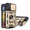 Shockproof Armor Case for iPhone 14 Pro Max Plus Windows Slide Camera Lens Protection Ring Stand Phone Cover for iPhone 14pro 14promax 14plus Cases