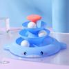 Interactive Cat Toy 3 Level Tower Turntable Ball Track Toy with 3pcs Ball