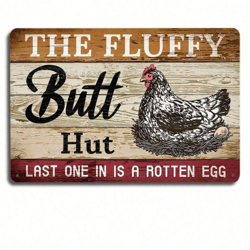 

Metal Poster Chicken Farmhouse Vintage Kitchen Wall Art