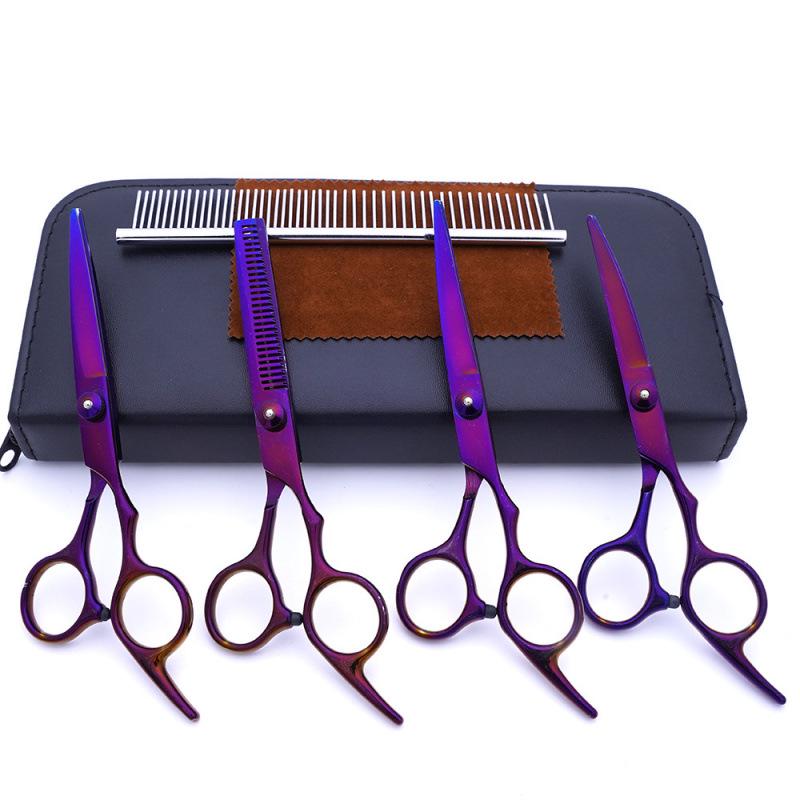 Teddy Dog 6-Inch Stainless Steel Grooming Scissors Set