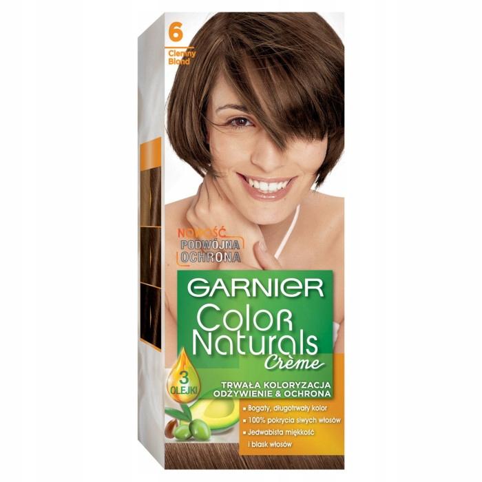 Garnier Color Naturals Hair Cream, Permanent, Nourishing Color, No. 6