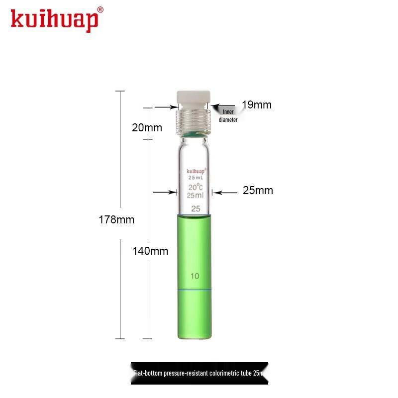 High Borosilicate Lab Test Tube with PTFE Screw Cap