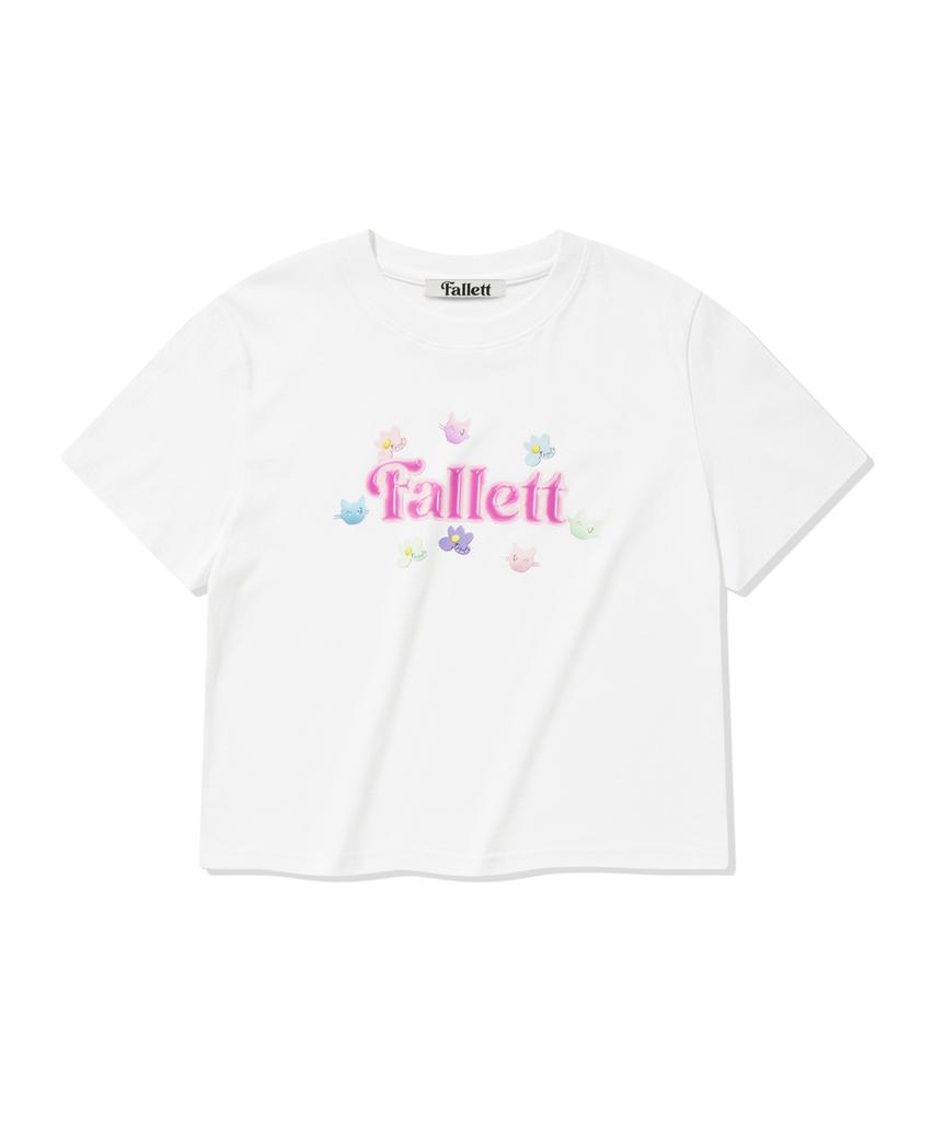 FALLETT [Fallett X Sumok] Story Logo Collage Short Sleeve T-Shirt White