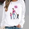 Women's Round Neck Pullover Hoodie for Spring, Autumn, and Winter
