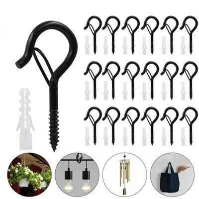 Safety Buckle Hook Windproof Fixing Screw Buckle, Suitable For Outdoor Flower Pot Christmas Light Buckle