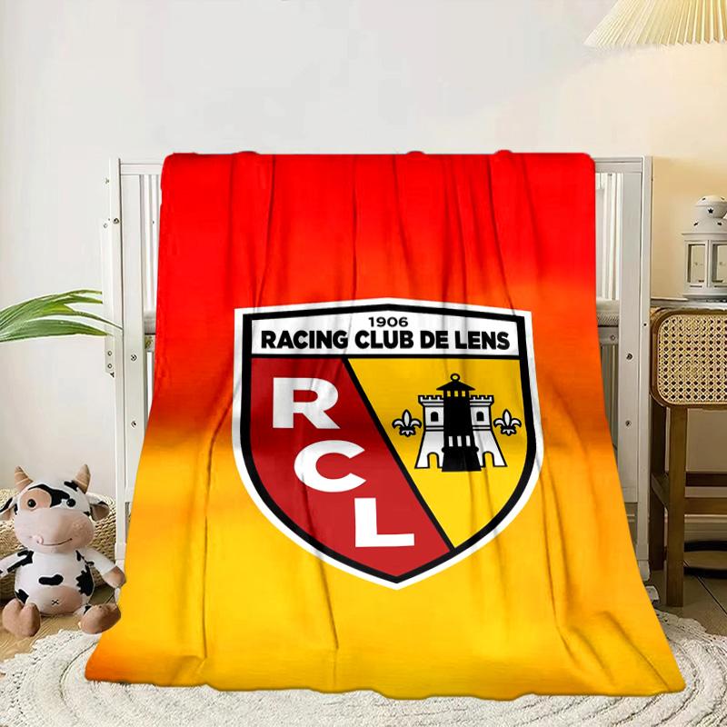 Racing Club De Lens Crest Portable Blanket/Soft Blanket Bedding Blanket Suitable for Travel Camping Living Rooms Offices Sofas Fan Gifts