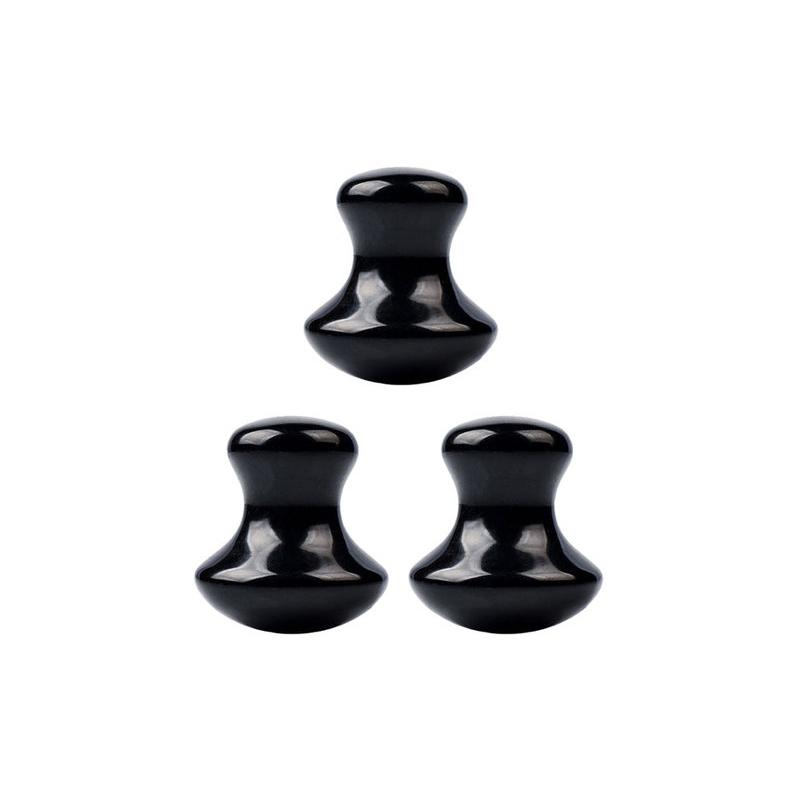 3pcs Natural Jade Mushroom Crystal Gua Sha Stone Facial Massager Quartz Scraping Massage Tool SPA Acupuncture Relaxing Tool