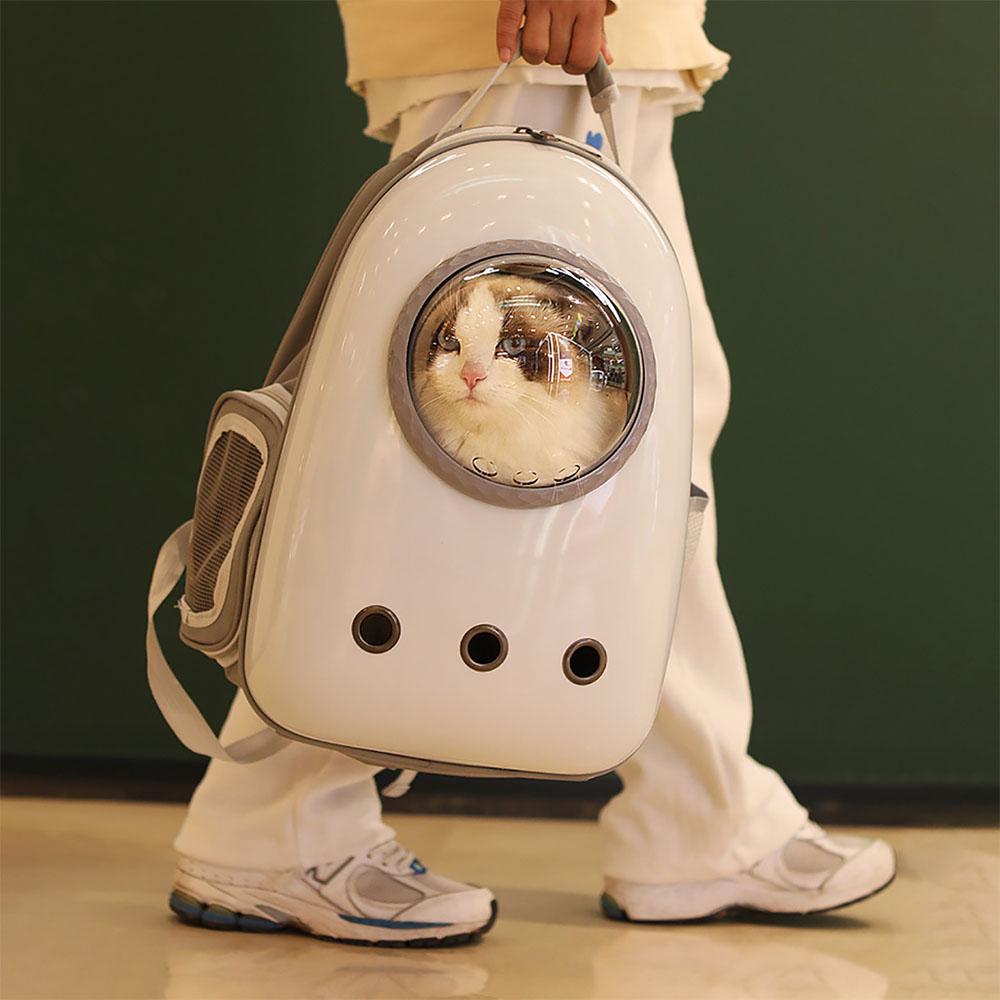 Space Capsule Pet Portable Backpack Breathable Cat Bag Pet Handbag Outdoor Travel Cat Backpack Capsule Dog Cat Strap Bag