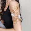 Hollow Out Iris Flower Bracelet Vintage Armband Vintage Open Arm Bangle  Beach
