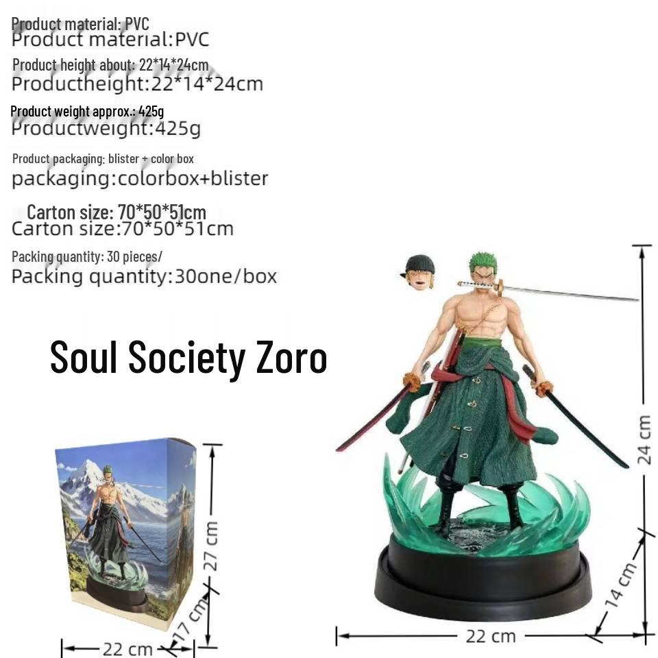 

One Piece Zoro King of Hell Enma Statue Ornament Model