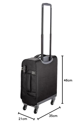 Ace. Suitcase, Rock Paint SS, 31L, 2.3kg, Carry-on Compatible, TSA Dial Zipper Lock, 35701 01 (Black)