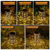 Solar Iron Art Hexagonal Projection Lantern