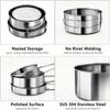 18/8 Stainless Steel Camping Cook Pot Set of 4 Pcs, Camping Messware Kit
