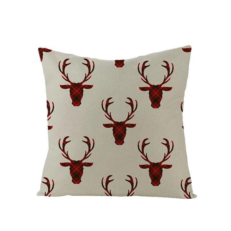Linen Christmas Pillowcase Home Christmas Sofa Pillowcase Christmas
