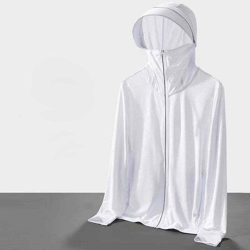 Sonnenschutzkleidung Herren Sommer Eis Seide Dünn Atmungsaktiv Lässige Jacke Anti-Ultraviolett Outdoor
